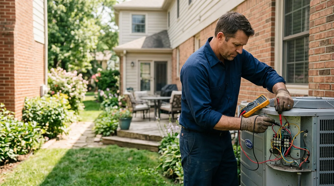 HVAC technician working near Abington, PA